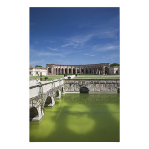 Italien, Mantua provins, Mantua. Innergård, Fototryck