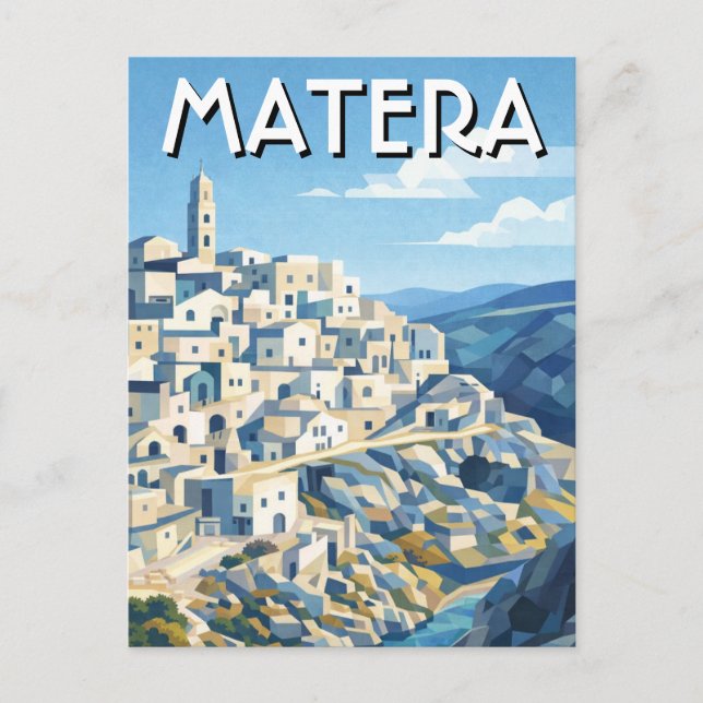 Italien Matera Resa Vykort (Framsida)