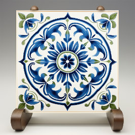 Italien Medallion Sicilian, Blommigt Kakelplatta