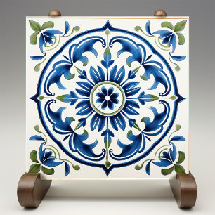 Italien Medallion Sicilian, Blommigt Kakelplatta