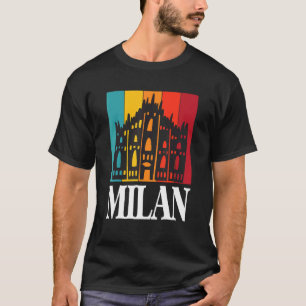 Italien Milano med Milanos katedral Dom De Milan T Shirt