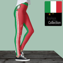 Italien mode, italienska Flagga/idrott Leggings