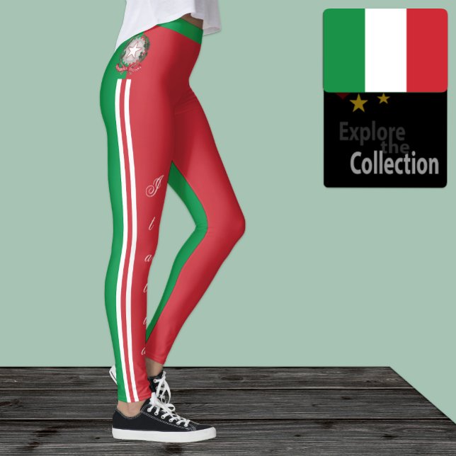 Italien mode, italienska Flagga/idrott Leggings (Skapare uppladdad)
