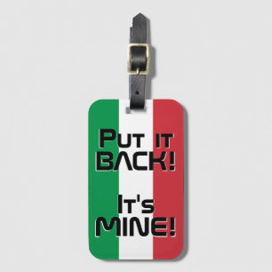 Italien National Flagga Funny Patriotic Bagagebricka