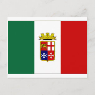 Italien Naval Ensign Vykort