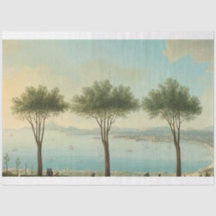 Italien Neapel Träd Decoupage Papper