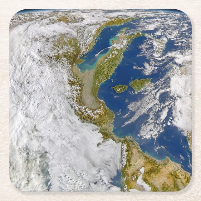 Italien och Adriatiska havet. Underlägg Papper Kvadrat (Framsidan)