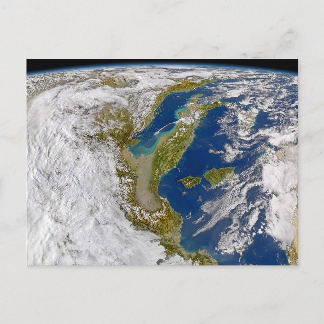 Italien och Adriatiska havet. Vykort (Framsida)