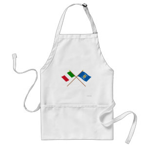 Italien och Calabria korsad flaggor Förkläde