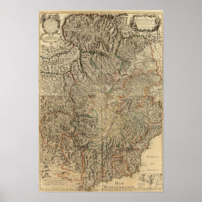 Italien och Frankrike Poster (Framsidan)