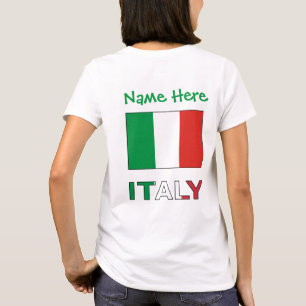 Italien och italiensk Flagga Anpassning Kvinnor T Shirt