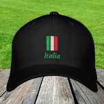 Italien och italienska Flagga mode/italienska patr Broderad Keps<br><div class="desc">Broderade hattar: Italien och italienska basboll i Flagga / truckerkepsar för italienska patrioter - kärlek mitt land,  resa,  helgdag / sportfantast</div>