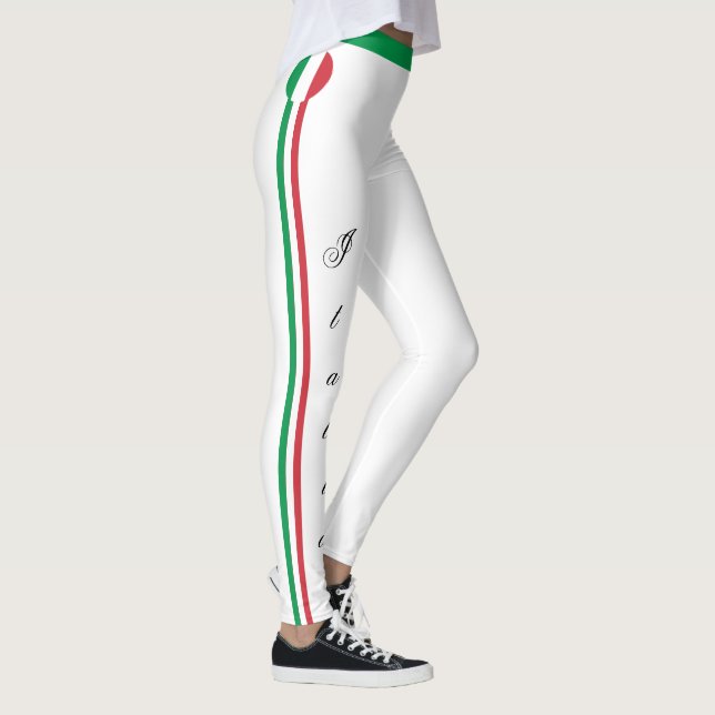 Italien och italienska Flagga mode, resa/fläkt Le Leggings (Höger)