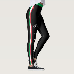 Italien och italienska Flagga, mode, rese/sport fl Leggings