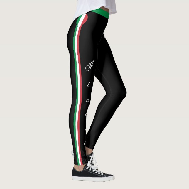 Italien och italienska Flagga, mode, rese/sport fl Leggings (Höger)