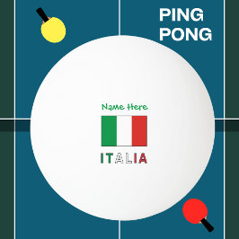 Italien och italienska flaggan Grön personaliserin Pingisboll