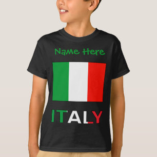 Italien Och Italienska Flaggan Grön Personaliserin T Shirt