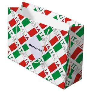 Italien och italienska flaggan Klinkad med Ditt Na
