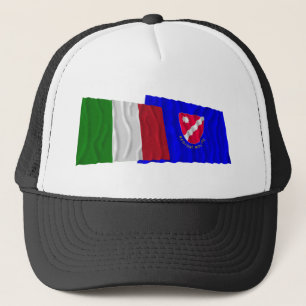 Italien och Molise som vinkar flaggor Truckerkeps