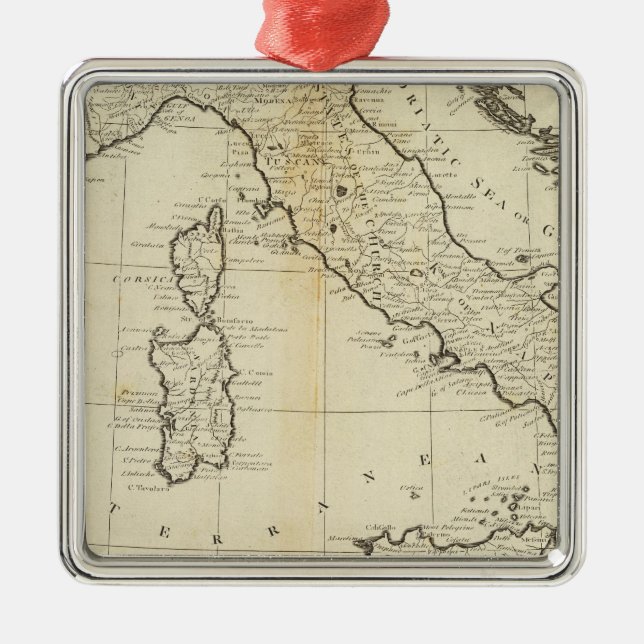 Italien och Sardinia Julgransprydnad Metall (Framsidan)