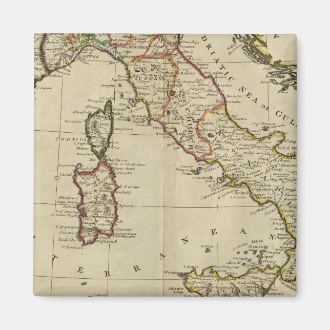 Italien och Sardinien Magnet (Framsidan)