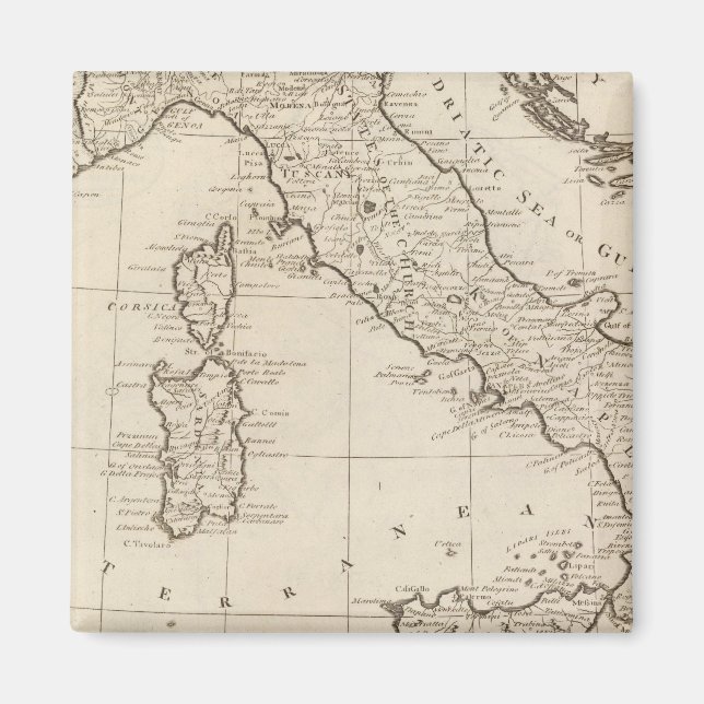 Italien och Sardinien Magnet (Framsidan)