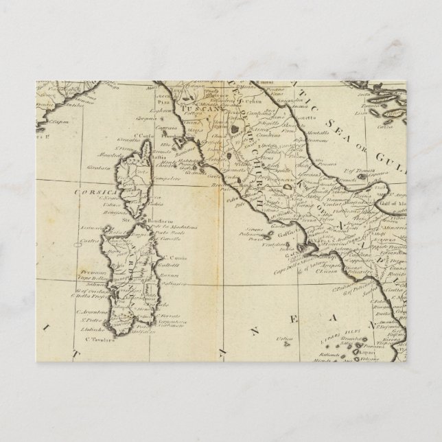 Italien och Sardinien Vykort (Framsida)