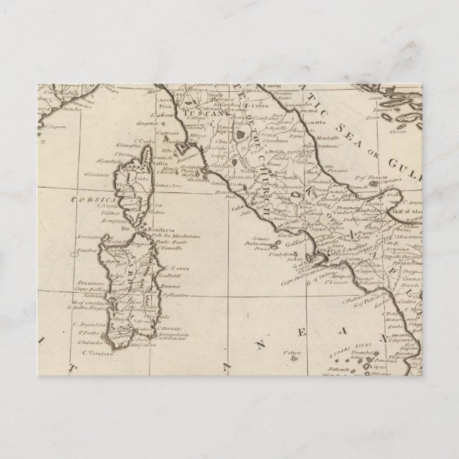 Italien och Sardinien Vykort (Framsida)