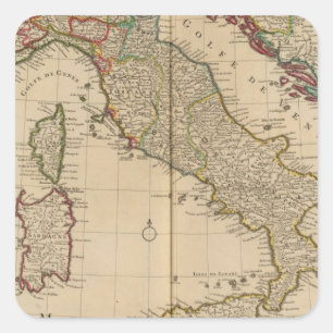 Italien och Slovenien Fyrkantigt Klistermärke