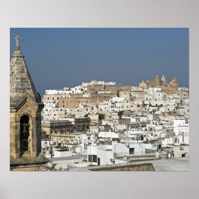 Italien, Ostuni, närbild av gammal stad Poster (Framsidan)