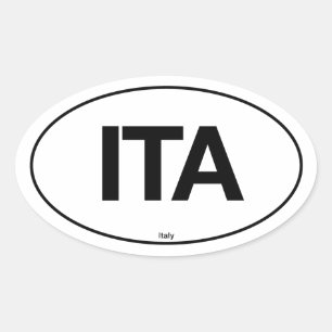 Italien Oval Ovalt Klistermärke