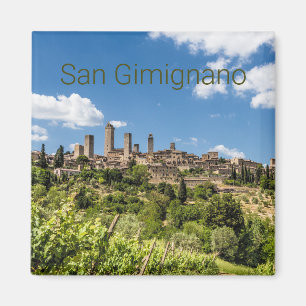 Italien Panorama Souvenir San Gimignano Tuscany Magnet