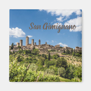 Italien Panorama Souvenir San Gimignano Tuscany Magnet