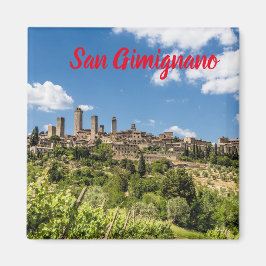 Italien Panorama Souvenir San Gimignano Tuscany Magnet