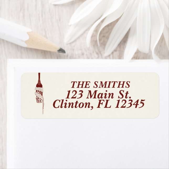 Italien Pasta-Returetiketter Returadress Etikett (Insitu)