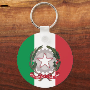Italien patrioter och italienska Flagga/sport Nyckelring