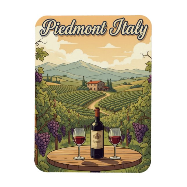 Italien Piemonte Resa Magnet (Vertikal)