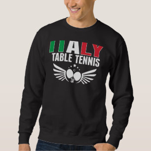 Italien Ping Pong Italienska Bordtennis Team Sup Lång Ärmad Tröja