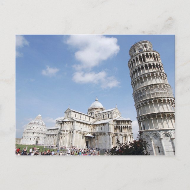 Italien, Pisa. Katedralen, baptisteriet och Lutand Vykort (Framsida)