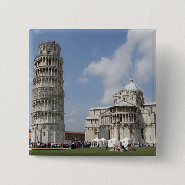 Italien, Pisa. Lutande tornet i Pisa och Knapp (Framsida)