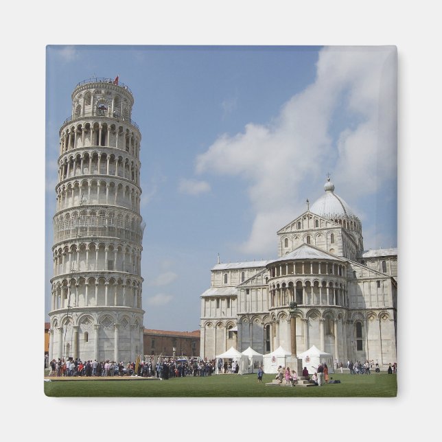 Italien, Pisa. Lutande tornet i Pisa och Magnet (Framsidan)