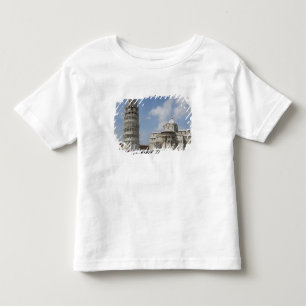 Italien, Pisa. Lutande tornet i Pisa och Tee Shirt