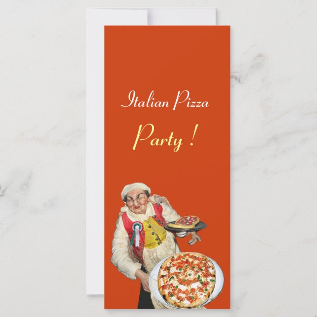 ITALIEN PIZZA PARTY,PIZERIA,orange,Svart (Framsida)