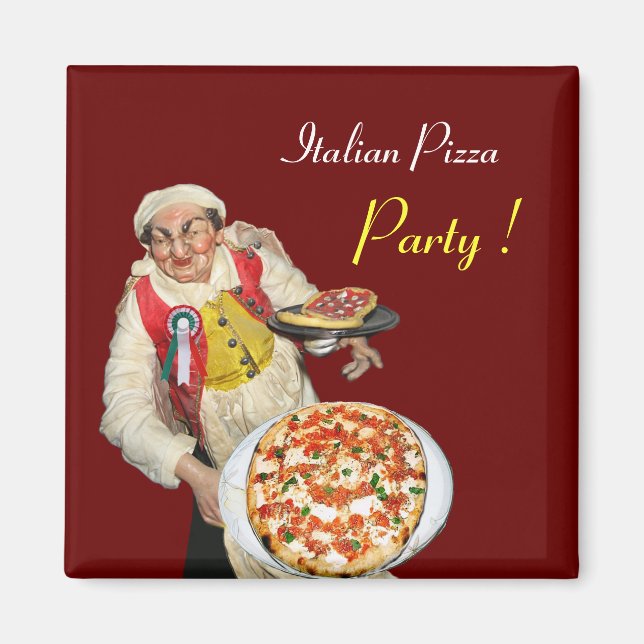 ITALIEN PIZZA,red Magnet (Framsidan)