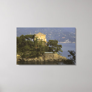 Italien, Portofino. Scenisk liv på Canvastryck