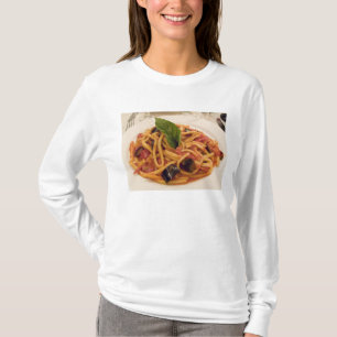Italien, Positano. Tallrik pasta och aubergine. T Shirt