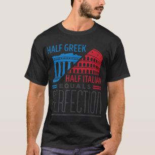 Italien Pride Heritage Halva grekiska halva italie T Shirt