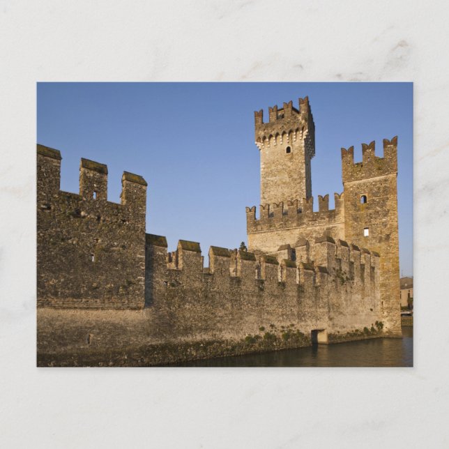 Italien, provinsen Brescia, Sirmione. Castello Vykort (Framsida)