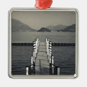 Italien, provinsen Como, Tremezzo. Sjøbrygge. Julgransprydnad Metall