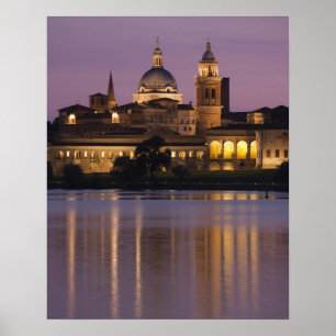 Italien, provinsen Mantua, Mantua. Stadsvy och 2 Poster